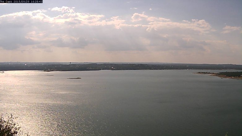 Lake Travis webcam, September 29, 2015 3:35 PM CT