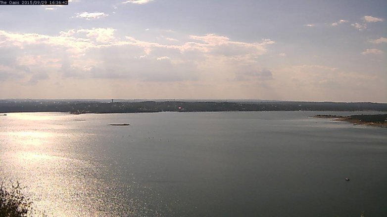 Lake Travis webcam, September 29, 2015 3:45 PM CT