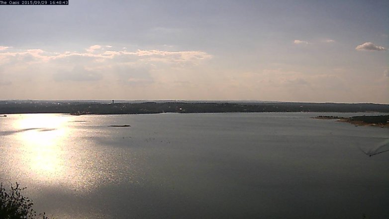 Lake Travis webcam, September 29, 2015 3:55 PM CT