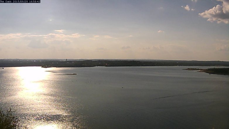 Lake Travis webcam, September 29, 2015 4:05 PM CT