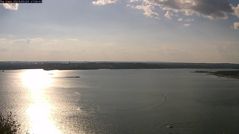 Lake Travis webcam, September 29, 2015 4:10 PM CT