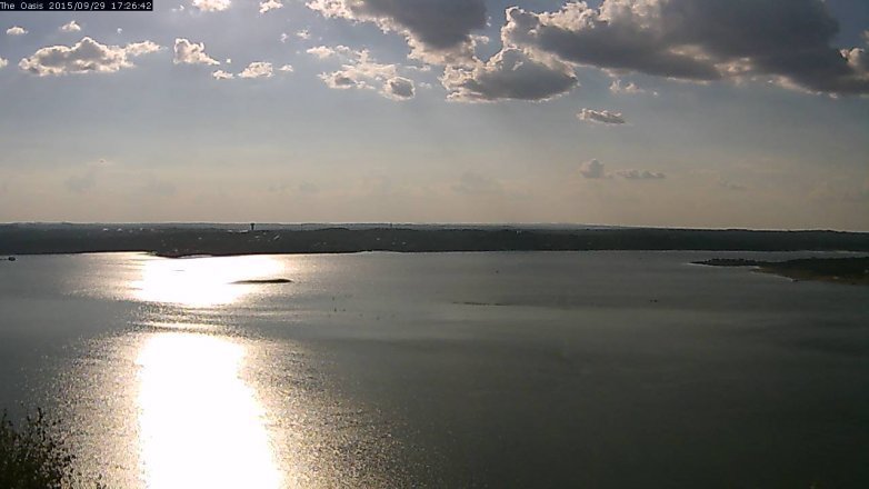 Lake Travis webcam, September 29, 2015 4:35 PM CT