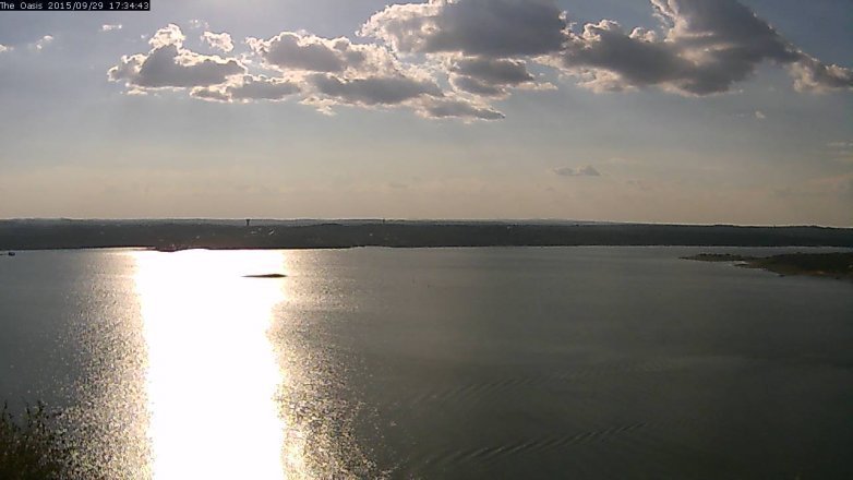 Lake Travis webcam, September 29, 2015 4:40 PM CT