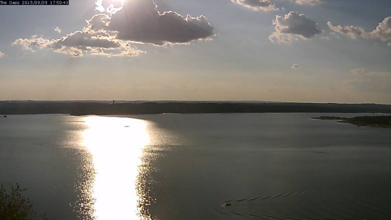 Lake Travis webcam, September 29, 2015 4:55 PM CT