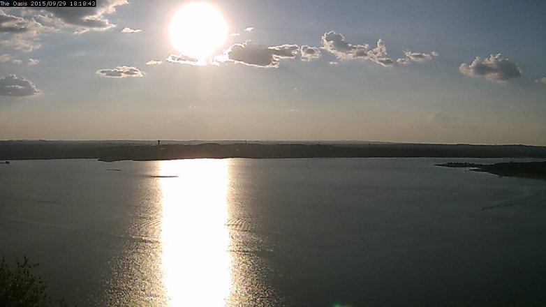 Lake Travis webcam, September 29, 2015 5:25 PM CT
