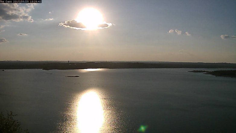 Lake Travis webcam, September 29, 2015 5:35 PM CT