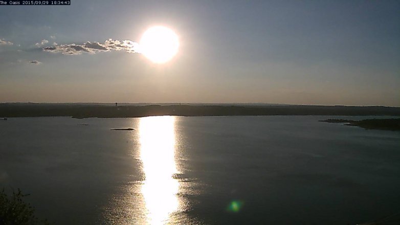 Lake Travis webcam, September 29, 2015 5:40 PM CT