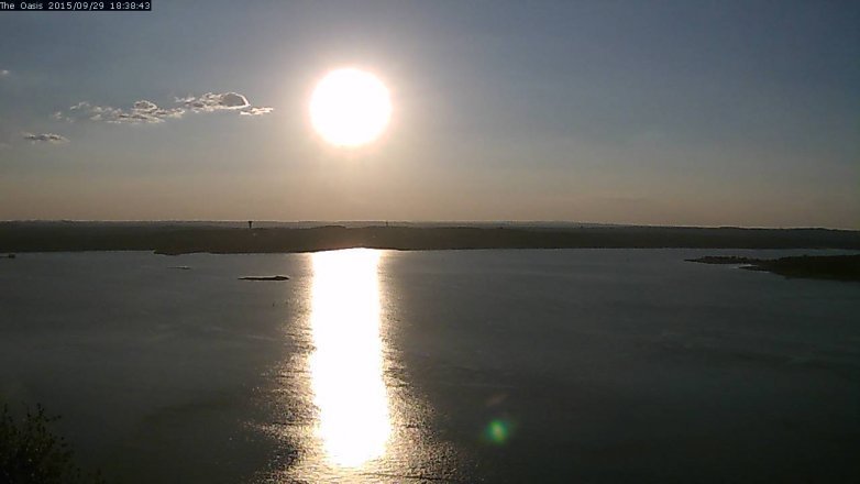 Lake Travis webcam, September 29, 2015 5:45 PM CT