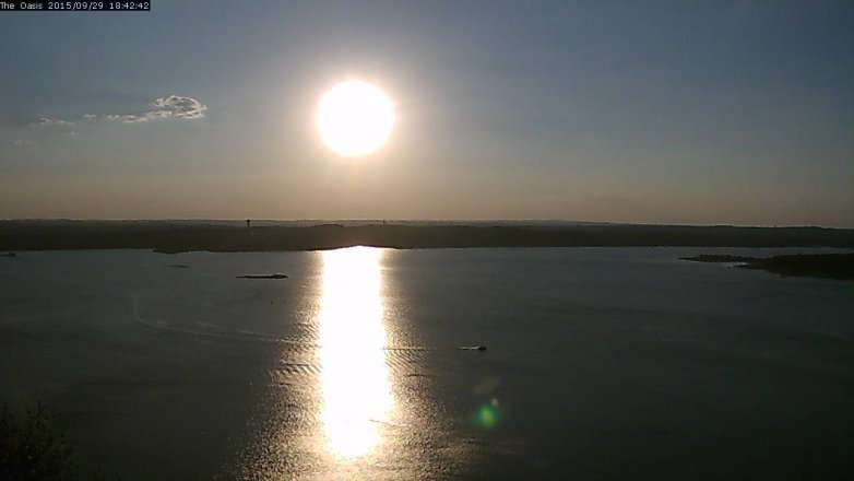 Lake Travis webcam, September 29, 2015 5:50 PM CT