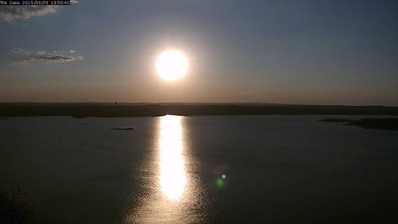 Lake Travis webcam, September 29, 2015 5:55 PM CT