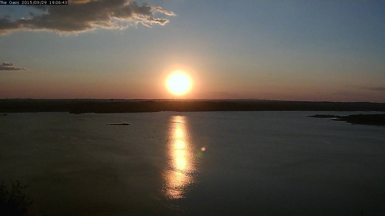 Lake Travis webcam, September 29, 2015 6:15 PM CT