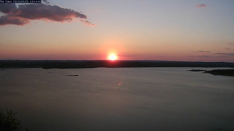 Lake Travis webcam, September 29, 2015 6:20 PM CT