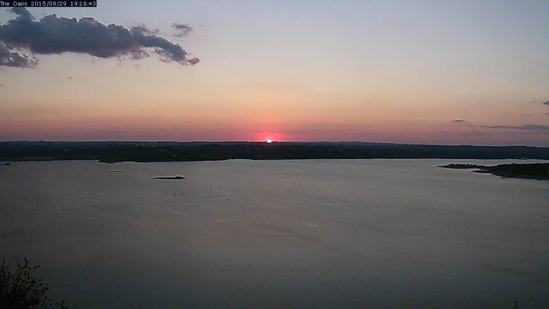 Lake Travis webcam, September 29, 2015 6:25 PM CT