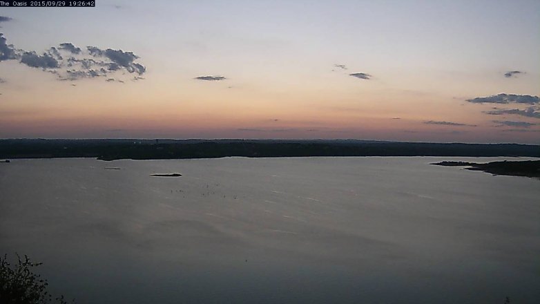 Lake Travis webcam, September 29, 2015 6:35 PM CT