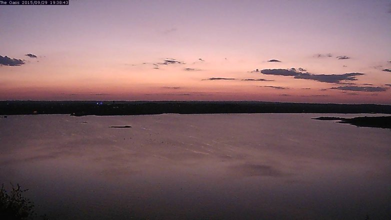 Lake Travis webcam, September 29, 2015 6:45 PM CT