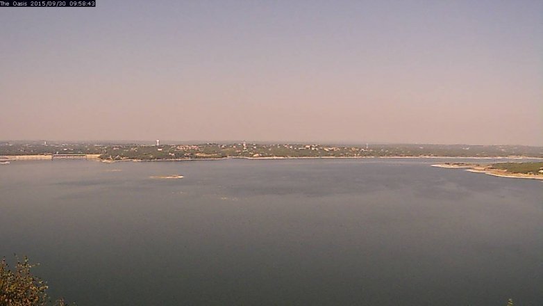 Lake Travis webcam, September 30, 2015 9:05 AM CT