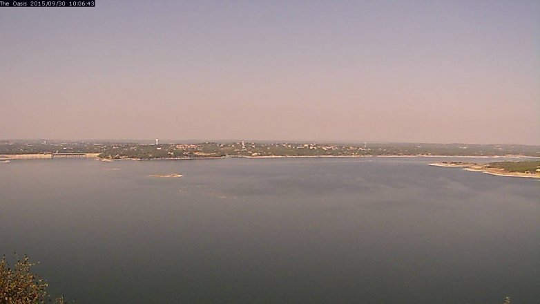 Lake Travis webcam, September 30, 2015 9:15 AM CT