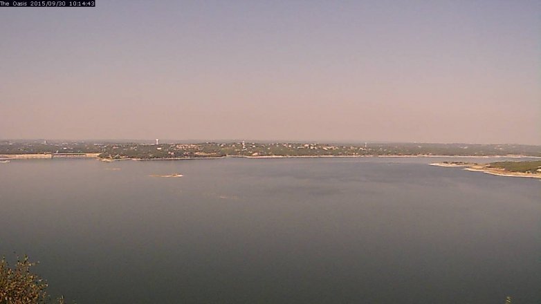 Lake Travis webcam, September 30, 2015 9:20 AM CT