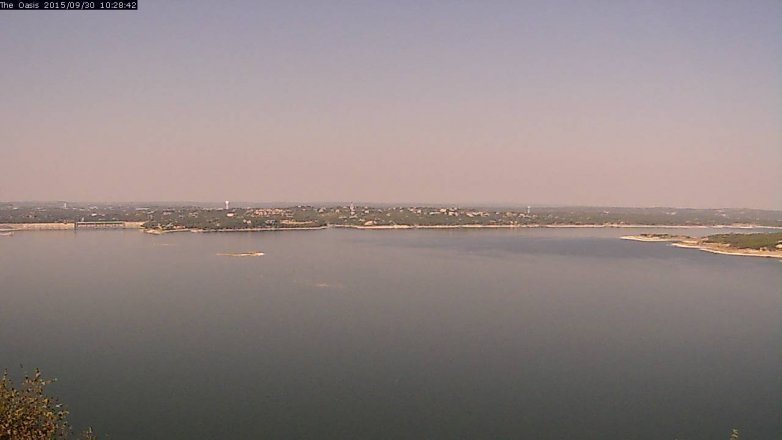 Lake Travis webcam, September 30, 2015 9:35 AM CT