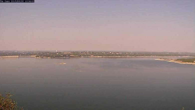 Lake Travis webcam, September 30, 2015 9:45 AM CT