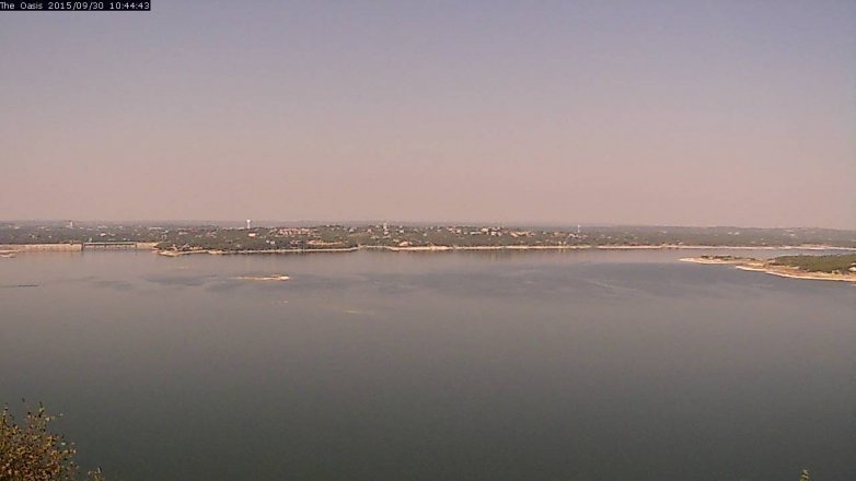 Lake Travis webcam, September 30, 2015 9:50 AM CT
