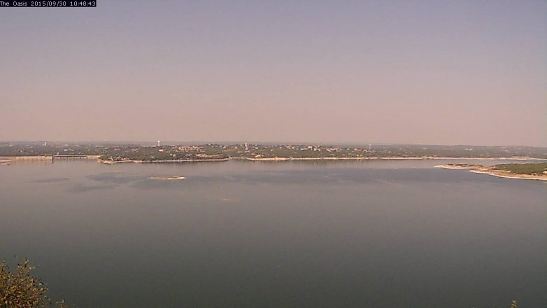 Lake Travis webcam, September 30, 2015 9:55 AM CT