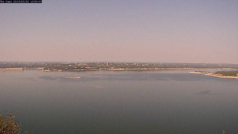 Lake Travis webcam, September 30, 2015 10:00 AM CT