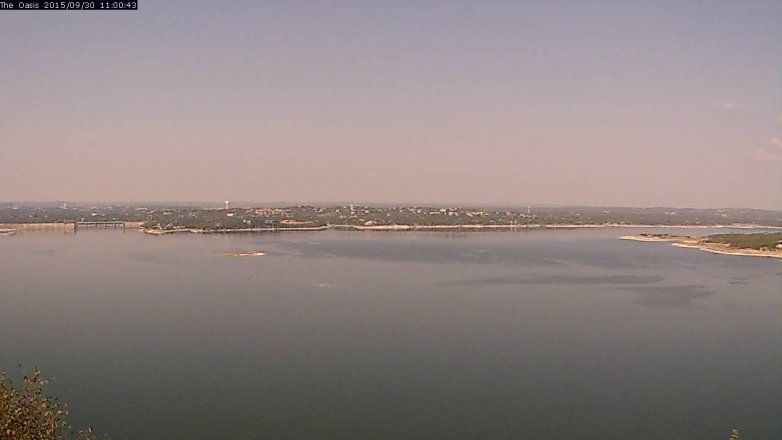 Lake Travis webcam, September 30, 2015 10:05 AM CT