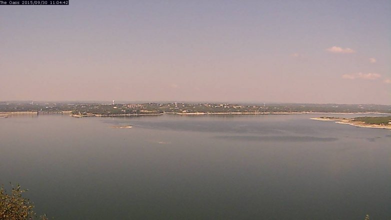 Lake Travis webcam, September 30, 2015 10:10 AM CT