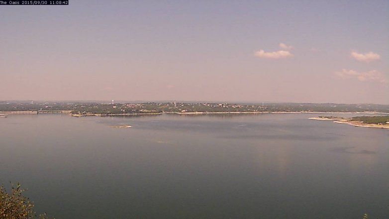Lake Travis webcam, September 30, 2015 10:15 AM CT