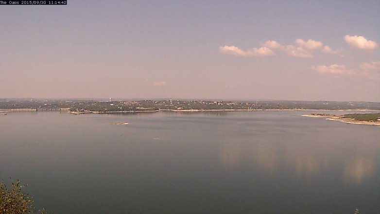 Lake Travis webcam, September 30, 2015 10:20 AM CT