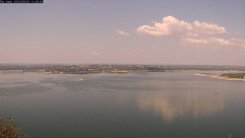 Lake Travis webcam, September 30, 2015 10:25 AM CT