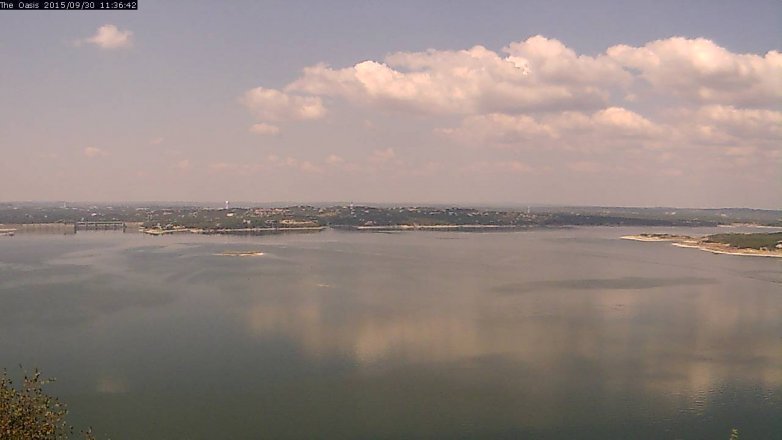 Lake Travis webcam, September 30, 2015 10:40 AM CT