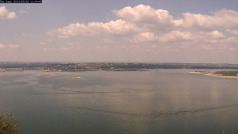 Lake Travis webcam, September 30, 2015 10:50 AM CT