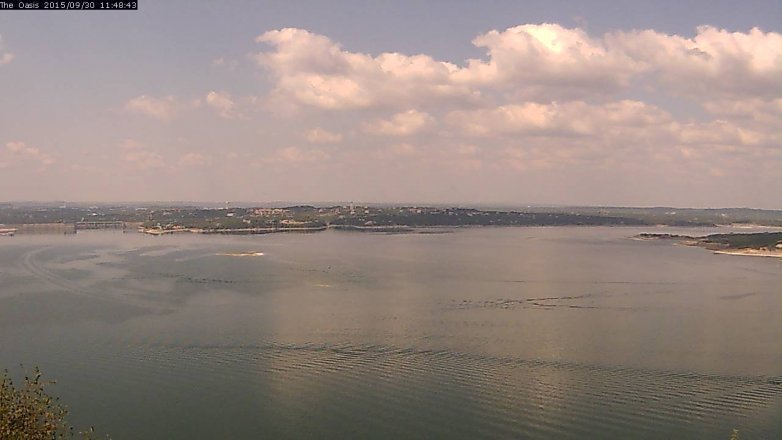 Lake Travis webcam, September 30, 2015 10:55 AM CT