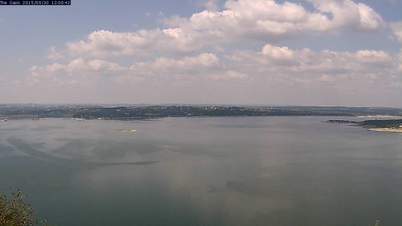 Lake Travis webcam, September 30, 2015 11:05 AM CT