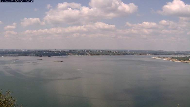 Lake Travis webcam, September 30, 2015 11:10 AM CT