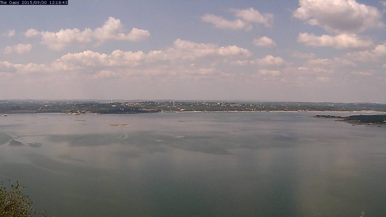 Lake Travis webcam, September 30, 2015 11:25 AM CT