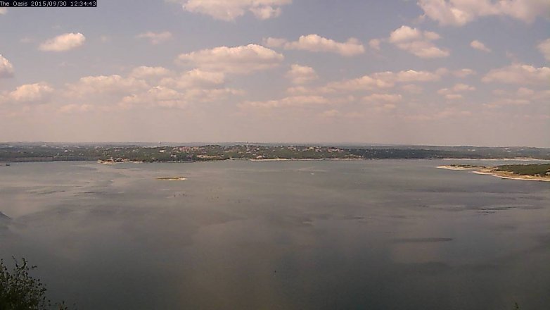 Lake Travis webcam, September 30, 2015 11:40 AM CT