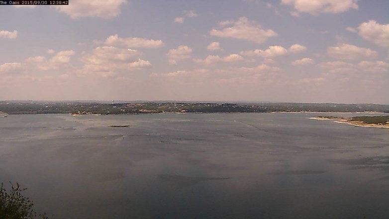 Lake Travis webcam, September 30, 2015 11:45 AM CT