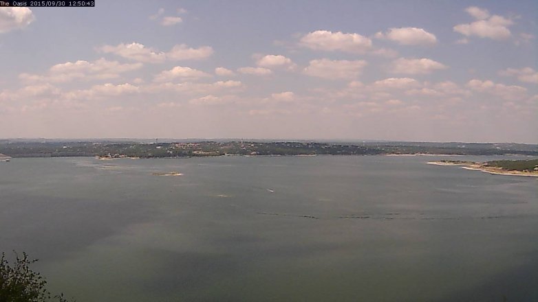 Lake Travis webcam, September 30, 2015 11:55 AM CT