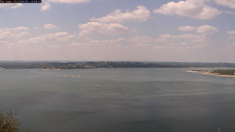 Lake Travis webcam, September 30, 2015 12:05 PM CT