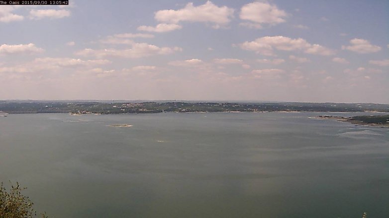 Lake Travis webcam, September 30, 2015 12:15 PM CT