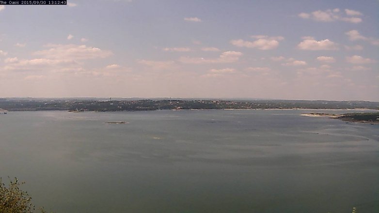 Lake Travis webcam, September 30, 2015 12:20 PM CT