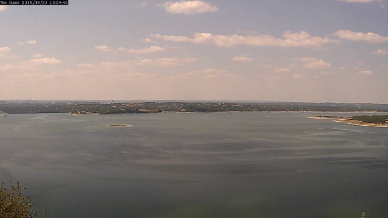 Lake Travis webcam, September 30, 2015 12:30 PM CT