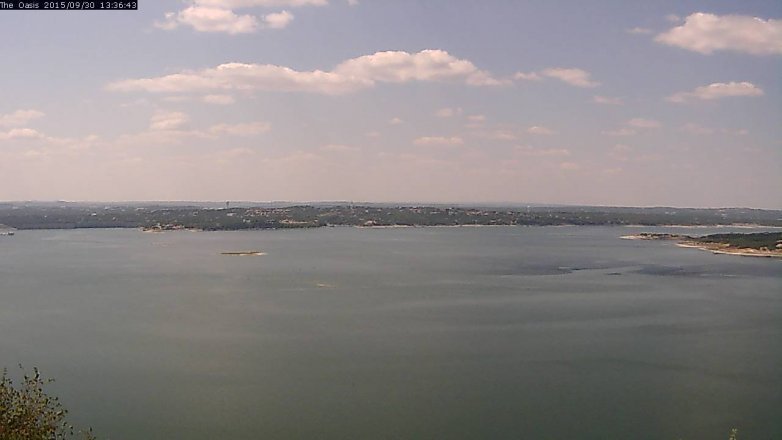 Lake Travis webcam, September 30, 2015 12:40 PM CT