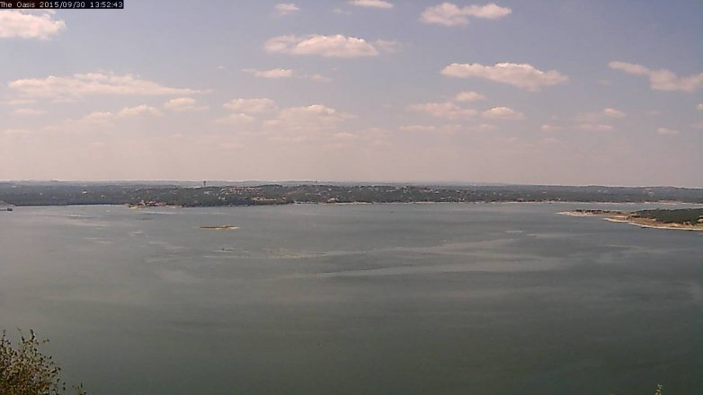 Lake Travis webcam, September 30, 2015 1:00 PM CT