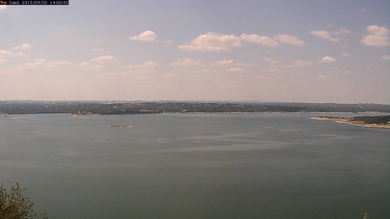 Lake Travis webcam, September 30, 2015 1:05 PM CT