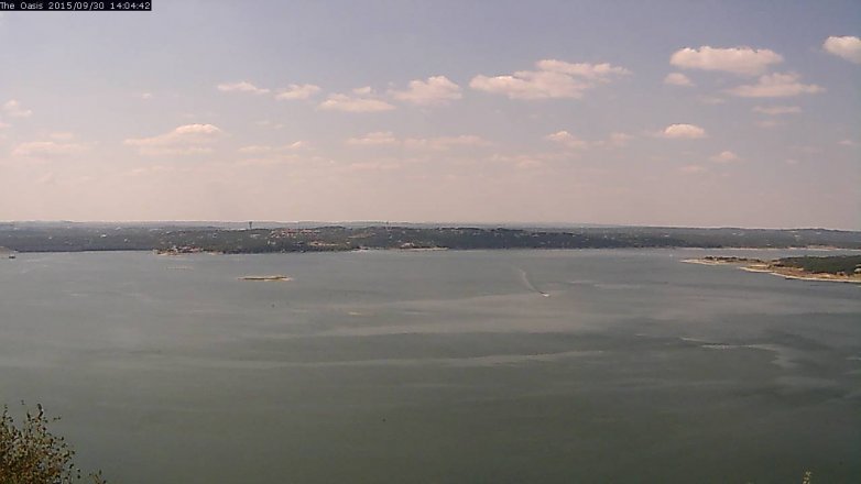 Lake Travis webcam, September 30, 2015 1:10 PM CT