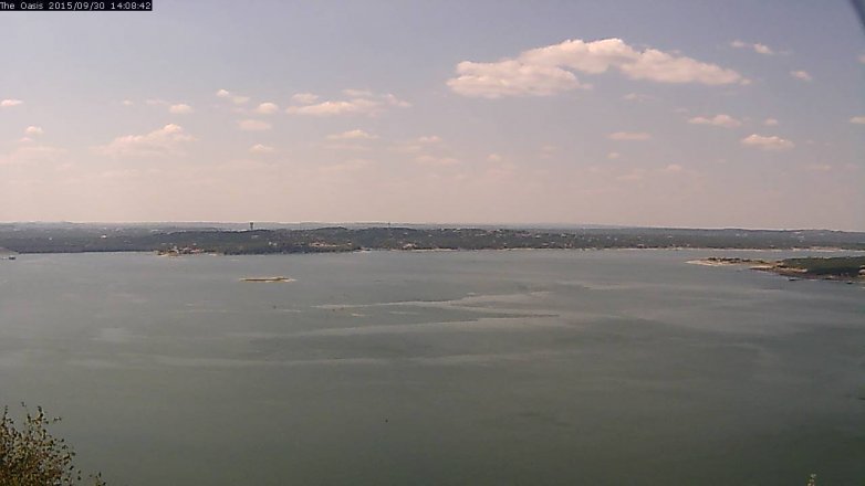 Lake Travis webcam, September 30, 2015 1:15 PM CT